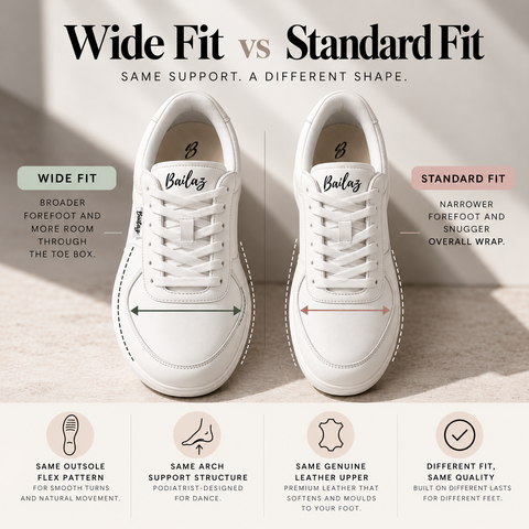 Wide Fit vs Standard Fit: How to Know Which Bailaz Is Right for You