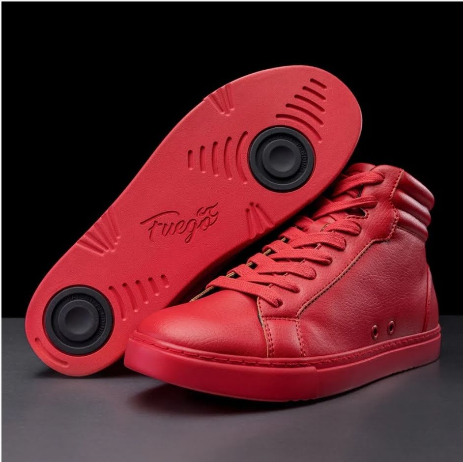 Fuego Red High Top Dance Sneakers Australia